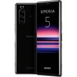 Xperia 5, 128 GB smartphone, 15,49 cm (6,1 inch), FHD+ HDR OLED 21:9 display, triple-camera, IP65/IP68, 6 GB RAM, Android 11, single-SIM, zwart, gereviseerd