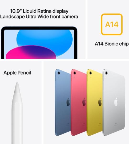 10,9‑inch iPad (Wi-Fi, 64 GB) - Zilver (10e generatie)